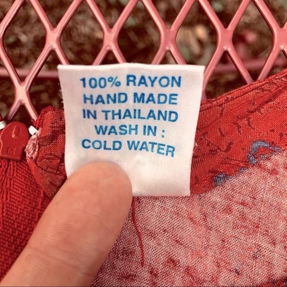 Vintage rayon summer/vacation dress. Sz xl. - Picture 5 of 5